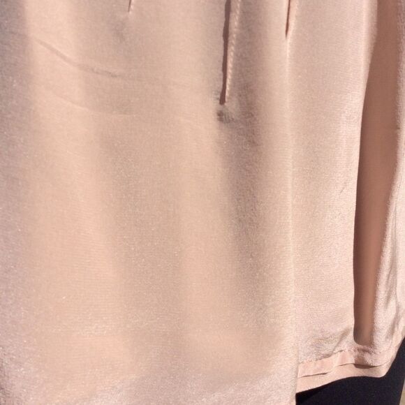 Y2K Silk Peplum Wrap BCBG Maxazria Pink Blush V Neck Fit Flare Sleeveless S VTG - Picture 6 of 10